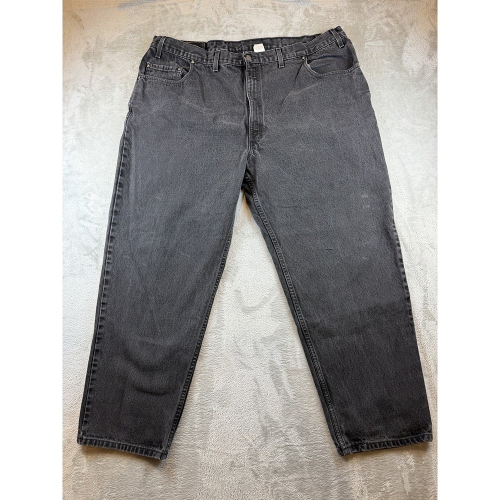 Vintage Levi's 545 Jeans Mens 46x30 Loose Fit Tapered Black Denim Brown Tag USA